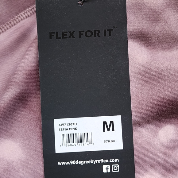 90° degrees by reflex sepia pink high rise leggings - Picture 4 of 4
